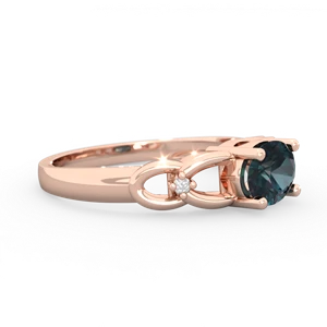 Alexandrite Links 14K Rose Gold ring R4032