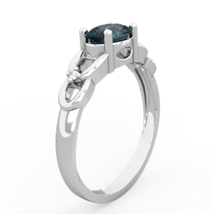 Alexandrite Links 14K White Gold ring R4032