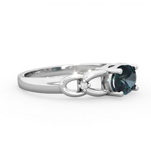 Alexandrite Links 14K White Gold ring R4032