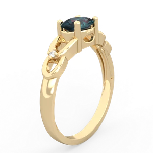 Alexandrite Links 14K Yellow Gold ring R4032