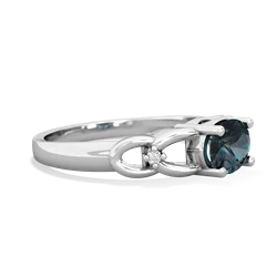 Alexandrite Links 14K White Gold ring R4032