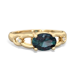 Alexandrite Links 14K Yellow Gold ring R4032