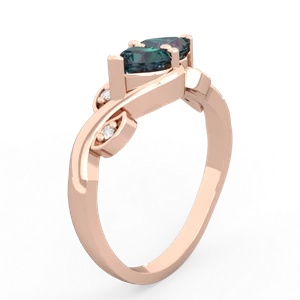 Alexandrite Floral Elegance 14K Rose Gold ring R5790