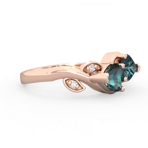 Alexandrite Floral Elegance 14K Rose Gold ring R5790