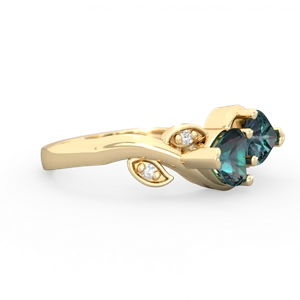 Alexandrite Floral Elegance 14K Yellow Gold ring R5790