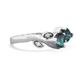 Alexandrite Floral Elegance 14K White Gold ring R5790