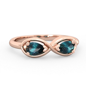 Alexandrite Infinity 14K Rose Gold ring R5050