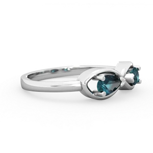 Alexandrite Infinity 14K White Gold ring R5050