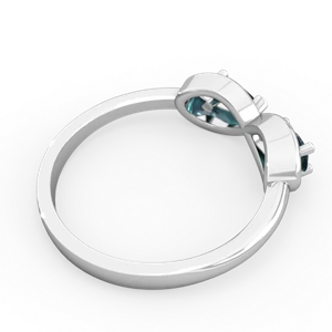 Alexandrite Infinity 14K White Gold ring R5050