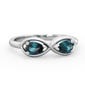 Alexandrite Infinity 14K White Gold ring R5050
