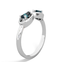 Alexandrite Infinity 14K White Gold ring R5050