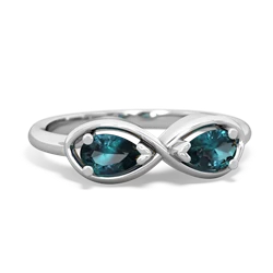 Alexandrite Infinity 14K White Gold ring R5050