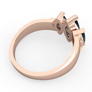 Alexandrite Three Peeks 14K Rose Gold ring R2433