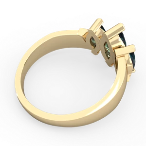 Alexandrite Three Peeks 14K Yellow Gold ring R2433