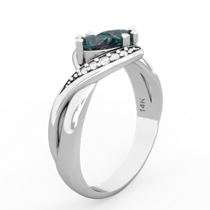 Alexandrite Summer Winds 14K White Gold ring R5342