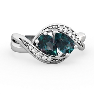 Alexandrite Summer Winds 14K White Gold ring R5342