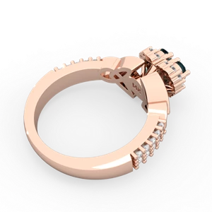 Alexandrite Celtic Knot Two Hearts As One 14K Rose Gold ring R2644HRT