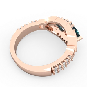 Alexandrite Sparkling Celtic Knot 14K Rose Gold ring R2645