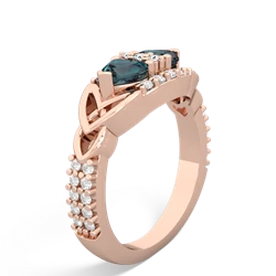 Alexandrite Sparkling Celtic Knot 14K Rose Gold ring R2645