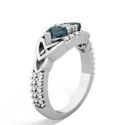 Alexandrite Sparkling Celtic Knot 14K White Gold ring R2645