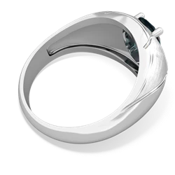 Thumbnail for Lab Alexandrite Men's 14K White Gold ring R0361 - front view