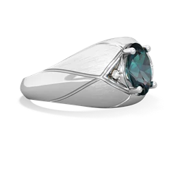 Alexandrite Men's Crossroads 14K White Gold ring R0361