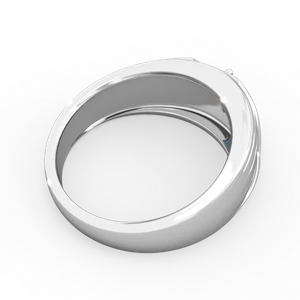 Alexandrite Men's Streamline 14K White Gold ring R0460