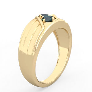 Alexandrite Men's Streamline 14K Yellow Gold ring R0460