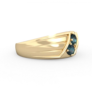 Alexandrite Men's Streamline 14K Yellow Gold ring R0460