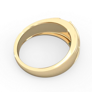 Alexandrite Men's Streamline 14K Yellow Gold ring R0460