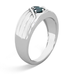 Alexandrite Men's Streamline 14K White Gold ring R0460