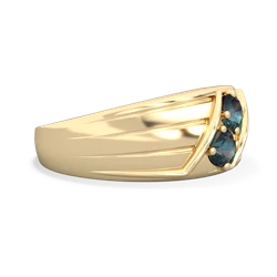 Alexandrite Men's Streamline 14K Yellow Gold ring R0460