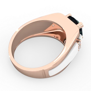 Alexandrite Men's 9Mm Round 14K Rose Gold ring R1822