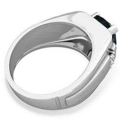 Thumbnail for Lab Alexandrite Men's 14K White Gold ring R1822 - front view