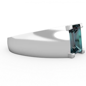 Alexandrite Men's 14K White Gold ring R1836