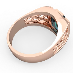 Alexandrite Men's Vine 14K Rose Gold ring R0490