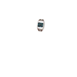 Thumbnail for Lab Alexandrite Men's Vine 14K White Gold ring R0490 - profile view