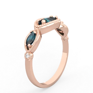 Alexandrite Milgrain Marquise 14K Rose Gold ring R5700
