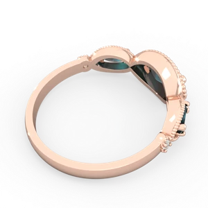Alexandrite Milgrain Marquise 14K Rose Gold ring R5700