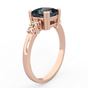 Alexandrite Art Deco Princess 14K Rose Gold ring R2014