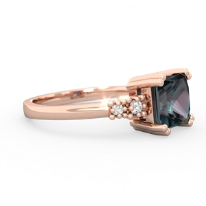 Alexandrite Art Deco Princess 14K Rose Gold ring R2014