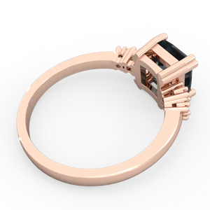 Alexandrite Art Deco Princess 14K Rose Gold ring R2014