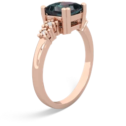 Alexandrite Art Deco Princess 14K Rose Gold ring R2014