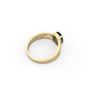 Alexandrite Art Deco Filigree 14K Yellow Gold ring R2322