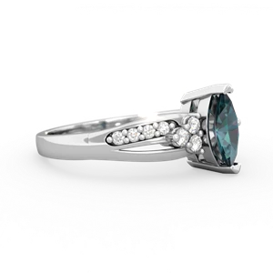 Alexandrite Royal Marquise 14K White Gold ring R2343
