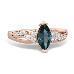 Alexandrite Royal Marquise 14K Rose Gold ring R2343