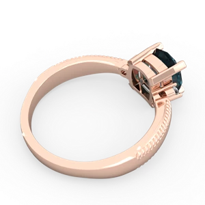 Alexandrite Cushion Rope 14K Rose Gold ring R2484