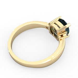Alexandrite Cushion Rope 14K Yellow Gold ring R2484