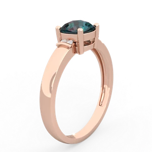Alexandrite Simply Elegant Cushion 14K Rose Gold ring R2489