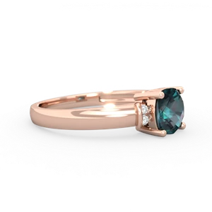 Alexandrite Simply Elegant Cushion 14K Rose Gold ring R2489